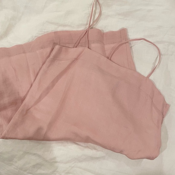 LJC DESIGNS PINK LINEN SHIFT DRESS - Picture 2 of 3